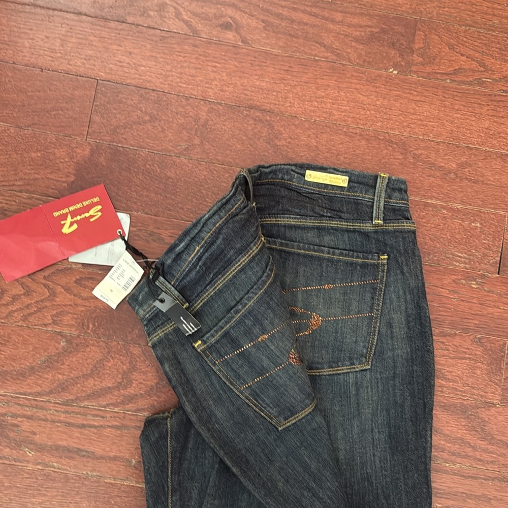 Seven7 Women's Boot Cut Jeans - Dark Blue - Picture 6 of 8
